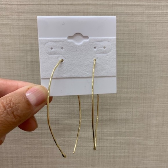 ADORNIA Gold Sterling Silver Pull Thru Earnings - Picture 2 of 8